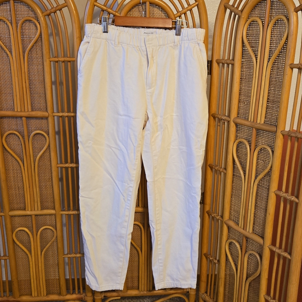 Maison 123 cream cotton chino pant